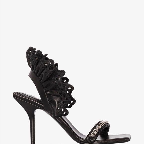 NIB GIVENCHY Women’s G Woven Sandals, size 7.5US/ 37.5 EU, Black - Picture 3 of 4